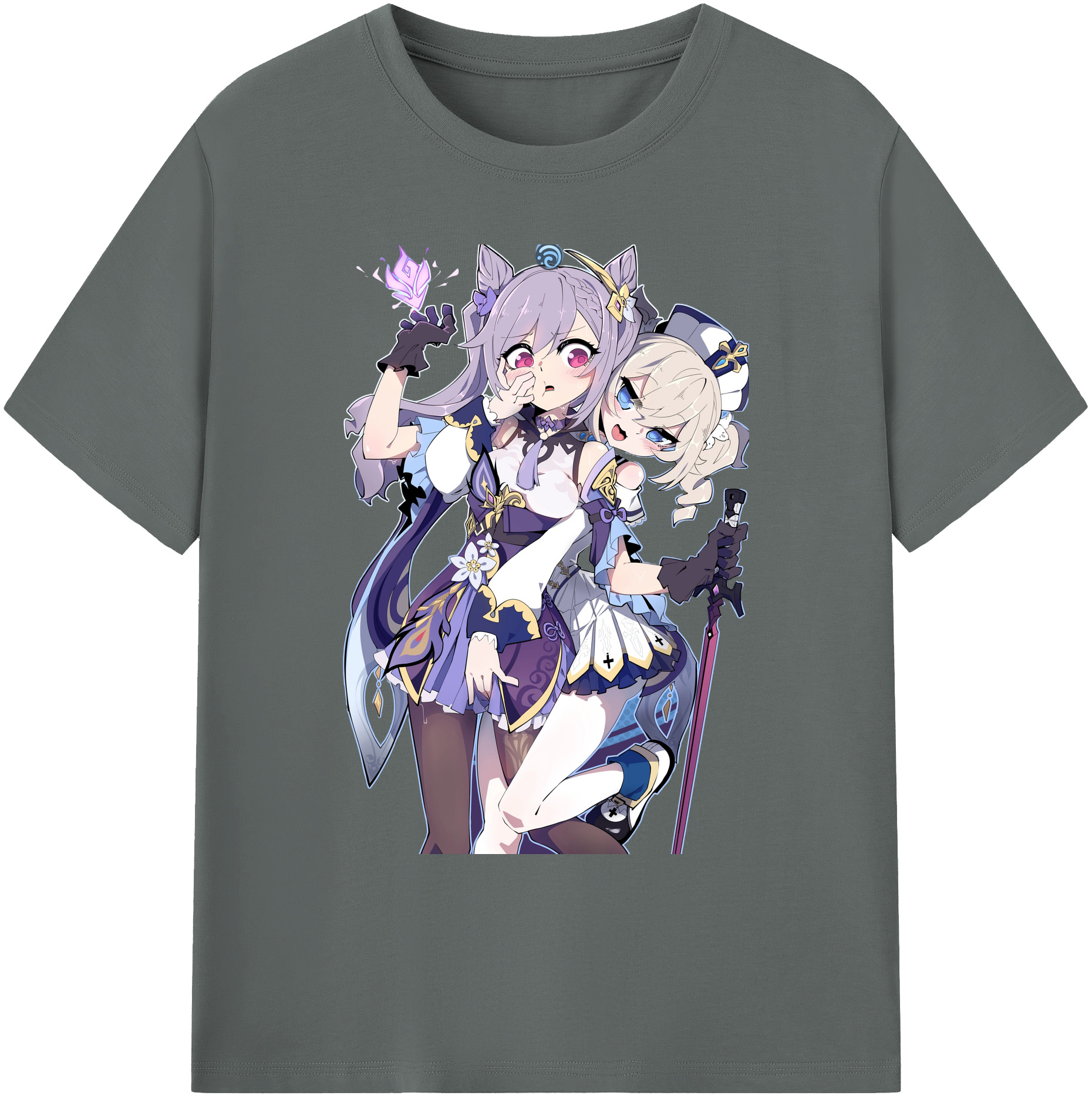 げんし神 刻晴 こくせい genshin Kokusei 綿100％ メンズ半袖Tシャツ｜肌触りやわらか＆通気性